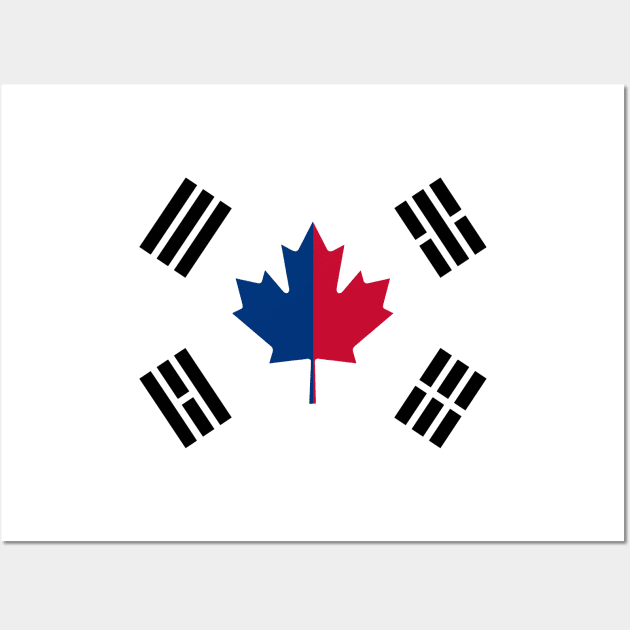 South Korea / Canada Flag Mashup Wall Art by phneep